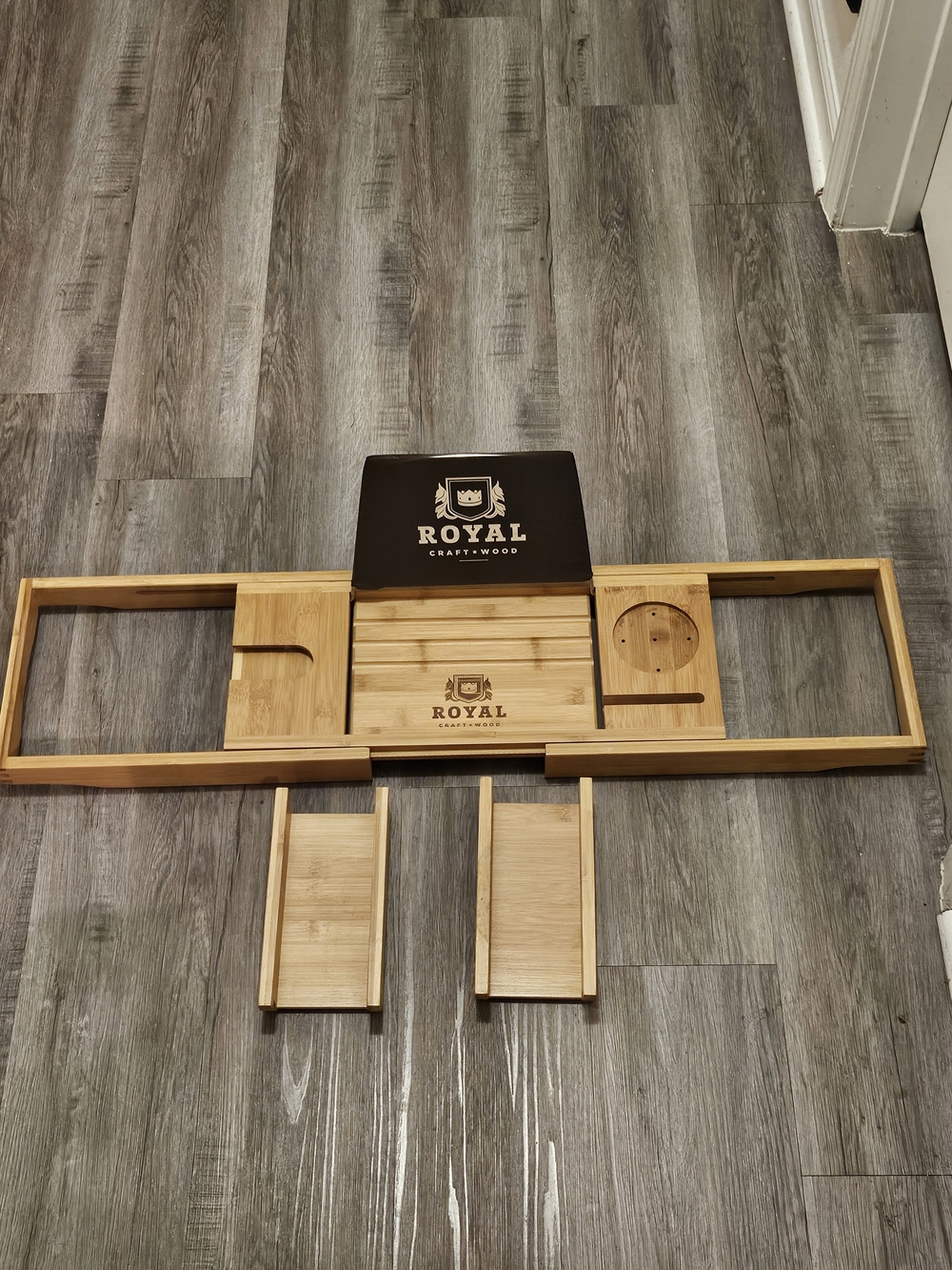 Royal Craft Wood Bamboo Bathtub Caddy Tray - Natural Bamboo